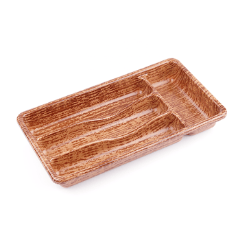 Baroness Brns-10887 ( Ahşap Renk & 4 Bölmeli ) Çekmece İçi Kaşıklık 36x20cm