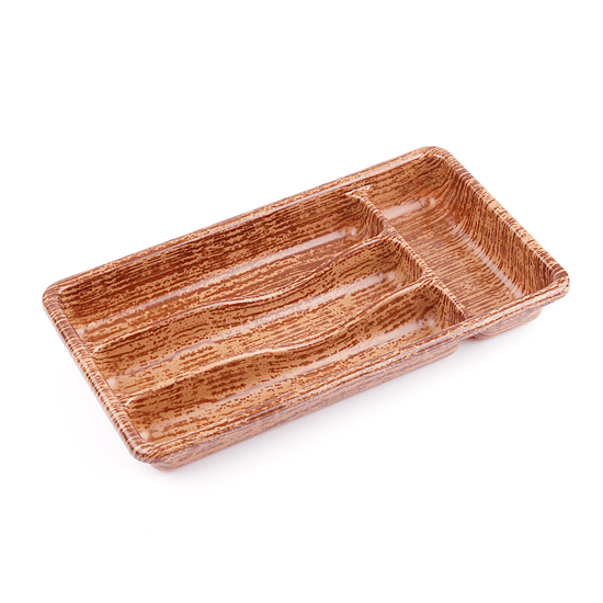 Baroness Brns-10887 ( Ahşap Renk & 4 Bölmeli ) Çekmece İçi Kaşıklık 36x20cm