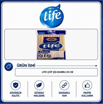 Life Bambu Çöp Şiş  25 Cm  100 'Lü