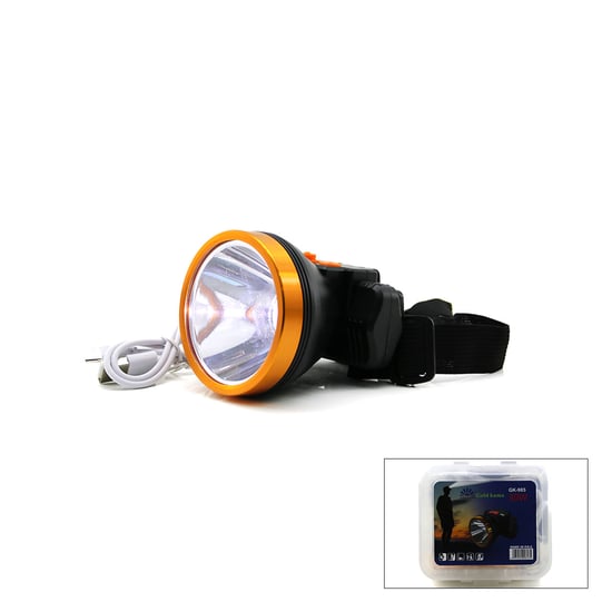 Gold Kama Gk-985 ( Şarjlı ) ( 30w ) Kafa Lambası Fener ( Usb & Type-c ) ( Kademe Işıklı )