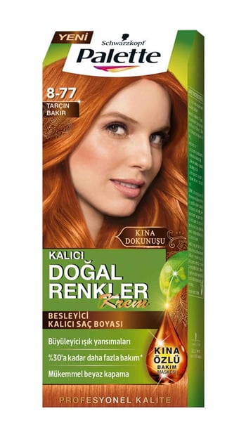 Palette Tarçın Bakır 8-77 Tüp Krem Saç Boyası 50 Ml