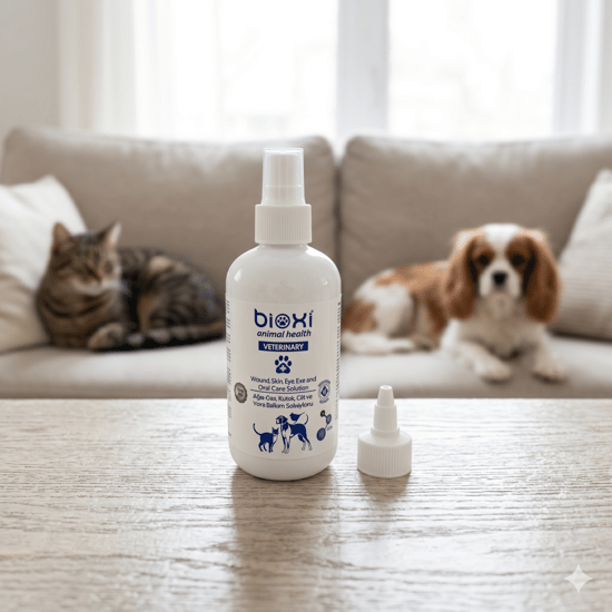 Bioxi® Animal Health 5in1 Bakım Spreyi,150ml|ağız,göz,kulak,deri ve Yara Arındırıcı Solüsyon