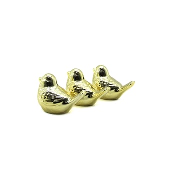 İ12-134 ( Kuş & Mega ) ( Gold & Seramik ) Biblo & Dekoratif Süs Eşyası