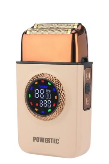 Powertec Tr-750 Göstergeli Type C Günlük Sakal Tıraş Makinesi 7500 Rpm Kahverengi