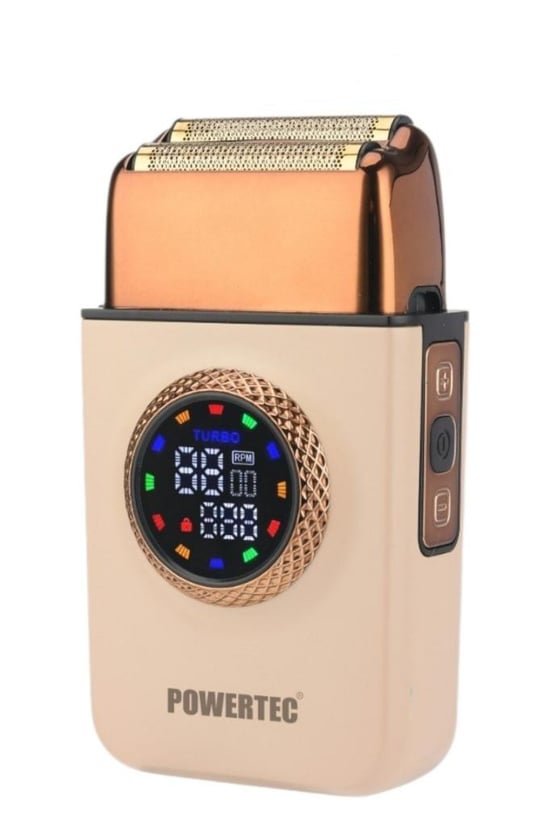 Powertec Tr-750 Göstergeli Type C Günlük Sakal Tıraş Makinesi 7500 Rpm Kahverengi