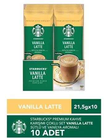 Starbucks Vanilla Latte 21.5 Gr X 10 Adet