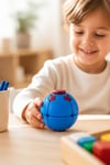 Çevirmeli Stres Topu / Stres Oyuncağı / Spinner Ball Bordo - Mavi