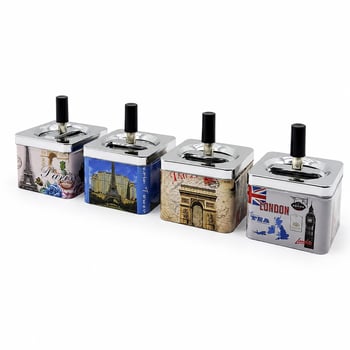 Nerox Nrx-4347 Ashtray ( Kare & Basmalı ) Metal Küllük
