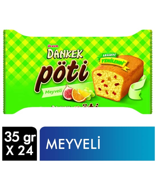 Ülker Dankek Pöti Kek 35 Gr X 24'lü Koli Meyveli