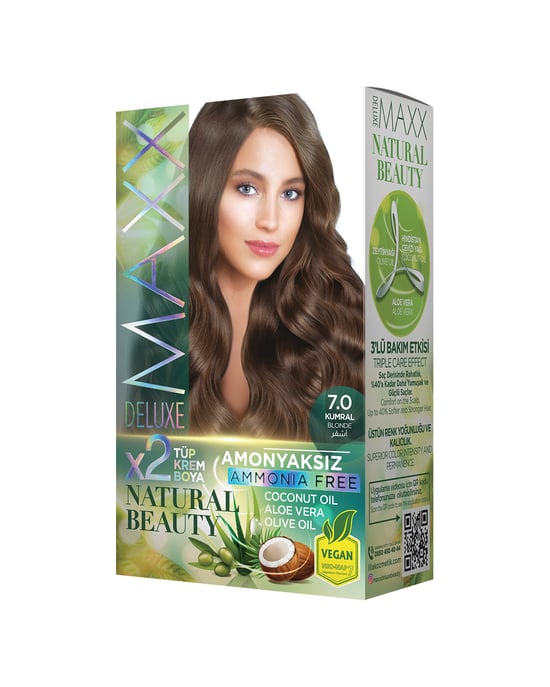 Maxx Deluxe Natural Beauty Amonyaksız Set Boya 7.0 Kumral
