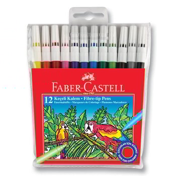 Faber Castell 12 Renk Keçeli Boya Kalemi