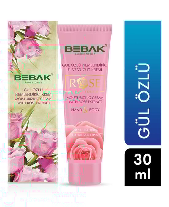 Bebak Gül Özlü Nemlendirici El ve Vücut Kremi 30 Ml