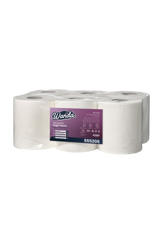 Sensörlü / Hareketli Kağıt Havlu 6'lı Paket 2,5 Kg - 2 Katlı, 21cm Yaprak Eni