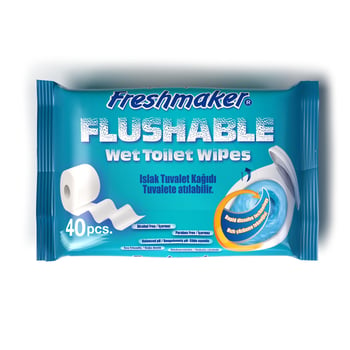 Freshmaker 40'lı Tuvalete Atılabilir Flushable Islak Mendil
