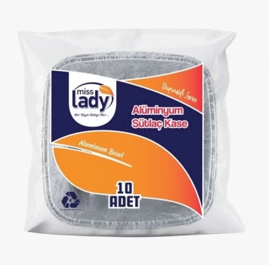 Miss Lady Alüminyum Sütlaç Kabı 10 Lu