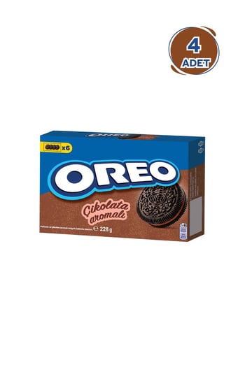 Oreo Bisküvi Çikolatalı 228gr - 4 Paket