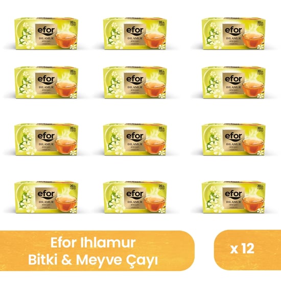 Efor Ihlamur Bitki Çayı 1,6 Gr X 20 Süzen Poşet - 12'li Koli
