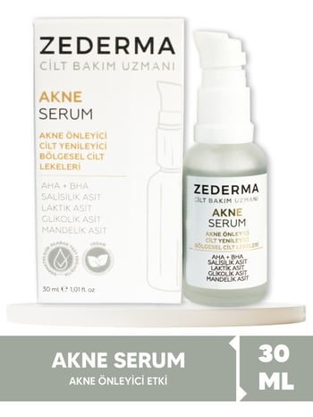 Zederma Akne Serumu 30 Ml Salisilik Asit ile Arındırıcı Etki Karma Ciltler İçin