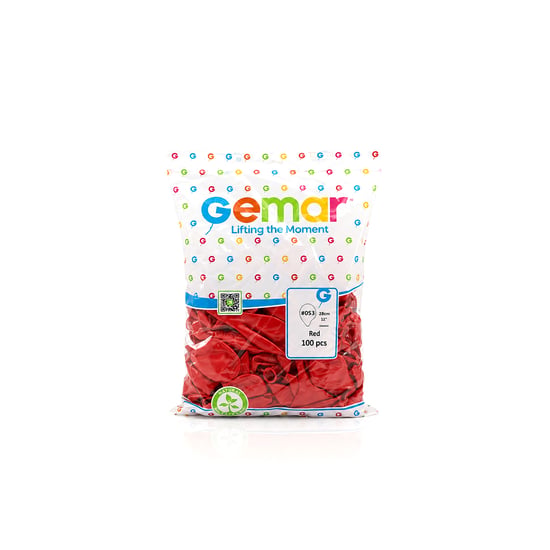 Gemar Gm-110-53 ( Metalik & Kırmızı ) Balon ( 11'' & 28cm & 100pcs )
