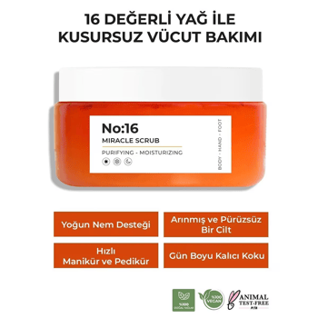 Sinoz No:16 Yoğun Nemlendirici Besleyici ve Arındırıcı Vücut Peelingi 300 Gr