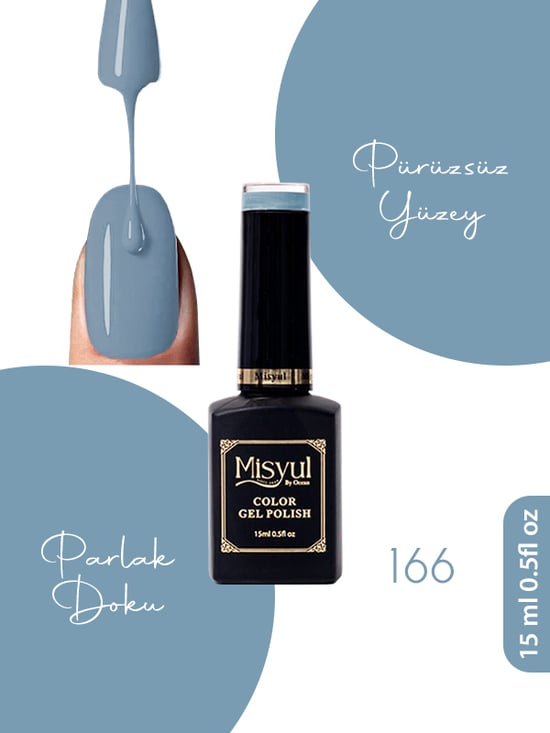 Misyul Uv Led Kalıcı Oje Nail Art 15 Ml 166