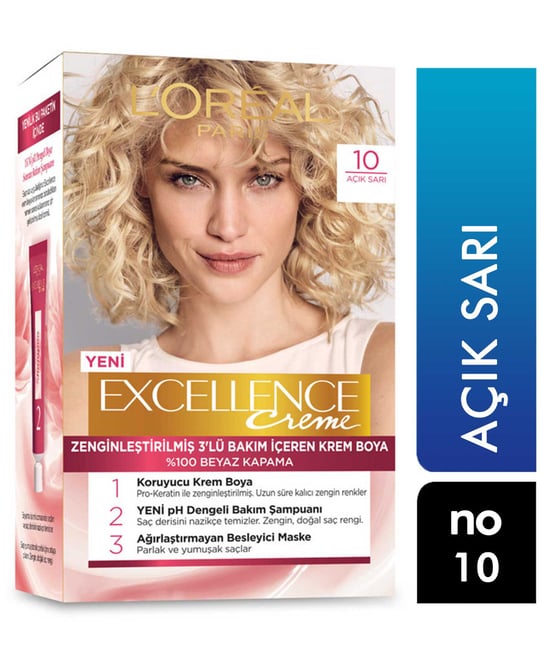 Barkod-loreal Excellence Set Saç Boyası Altın Açık Kahve No: 10