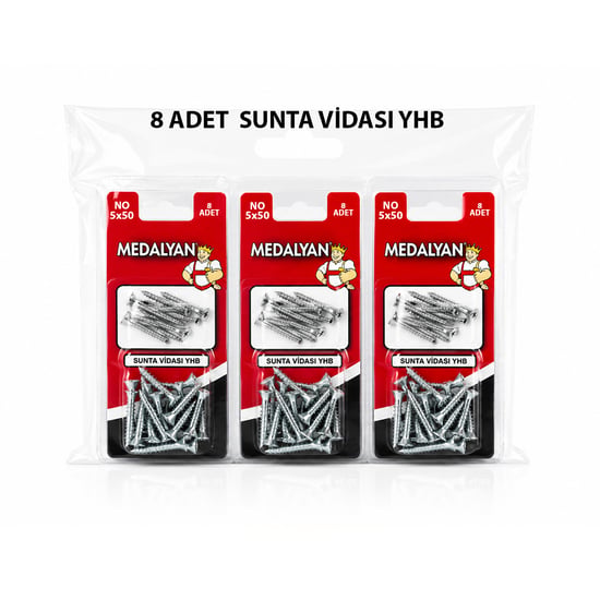 Medalyan Dl-07 ( 5x50 ) ( 8pcs ) Sunta Vidası