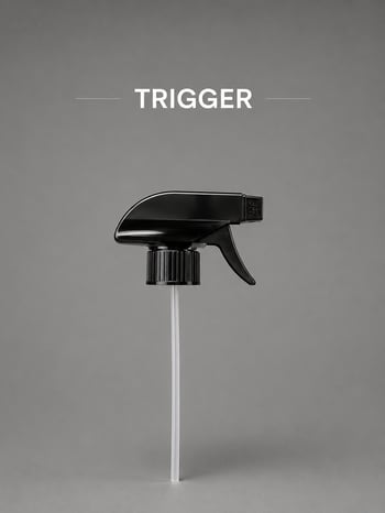 Raymoor 28 Mm Siyah Sprey Trigger – Profesyonel Şişe Püskürtme Başlığı | Kimyasallara Dayanıklı Tetik Mekanizması