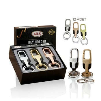 Mls Key Holder M-304 ( Renkli Metal ) Anahtarlık ( Kemer Geçmeli ) ( Çift Halkalı )