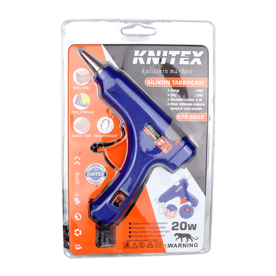 Knitex Ktx-2662 ( 20w ) ( Anahtarlı ) ( Sıcak ) ( İnce Mum ) Silikon Tabancası