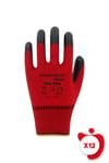 Master Glove Pg5 Zebra Kırmızı Polyester Örme Nitril İş Eldiveni 10 Beden