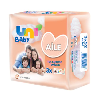 Uni Baby Aile Islak Havlu 3x52'li