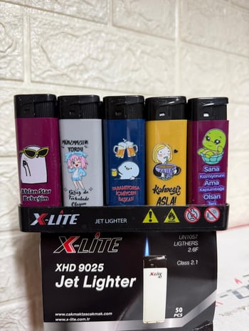 X-lite Jet Baskılı Çizgi Karakterli Çakmak *50 Pcs