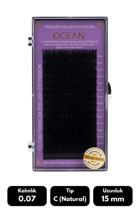 Ocean 0.07c Natural Kıvrım 13 Mm Soft Eyelash Doğal İpek Kirpik 16'lı
