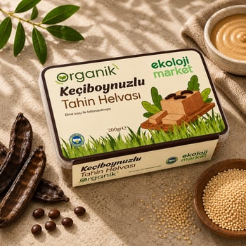 Organik Tahin Helvası Keçiboynuzlu 200 Gr.