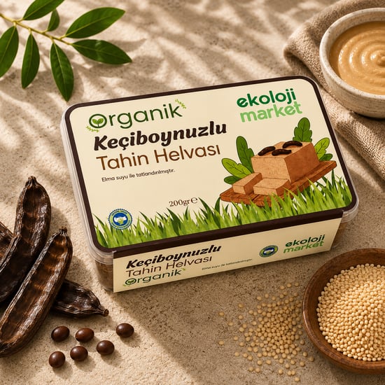 Organik Tahin Helvası Keçiboynuzlu 200 Gr.