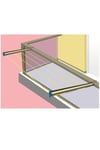 Asvera Balkon Çamaşır Kurutmalık Askılığı Kare Küpeşte Balkon Askısı 80x30 Mm