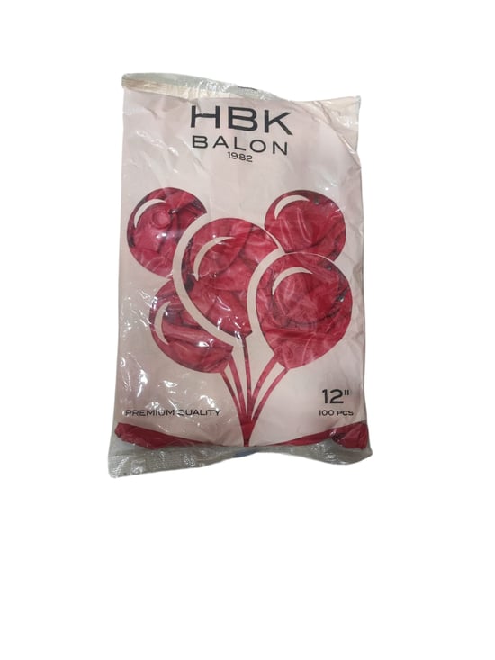 Hbk Pastel Kırmızı Balon 100 Lü 12 İnç