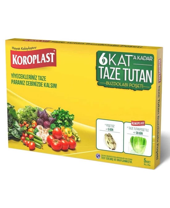 Koroplast Taze Tutan Buzdolabı Poşeti 5 Poşet