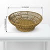BUFFER® 31 cm Plastik Rattan Servis Çanağı – Doğal Hasır Görünümlü Dekoratif Meyve, Ekmek ve Sunum K