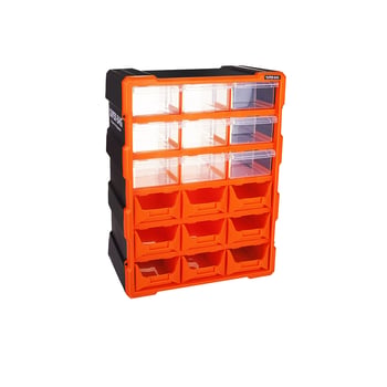 Super-bag Asr-6011 ( 18li ) ( 9 Kapalı+9 Açık ) Monoblok Avadanlık Çekmece Seti (38.1x15.7x47.5cm)