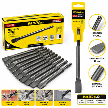 Şahin Tools Şht-025 ( Düz ) ( Murç ) Sds Plus Hilti Matkap Ucu 14x250mm