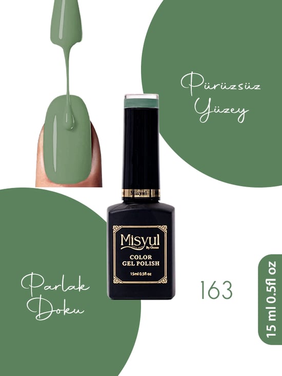 Misyul Uv Led Kalıcı Oje Nail Art 15 Ml 163