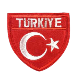 P Parla Aplike Ütü İle Yapışan Türk Bayrağı Türkiye Yazılı Arma 4 cm