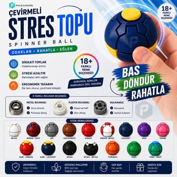 Çevirmeli Stres Topu / Stres Oyuncağı / Spinner Ball