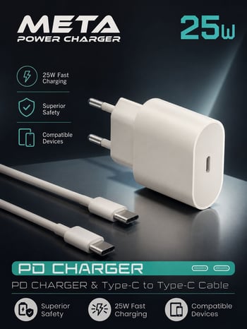 Meta Power Charger 25w Type-c To Type-c