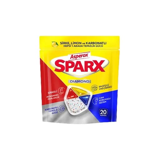 Asperox Sparx Diamond Bulaşık Kapsülü 20'li