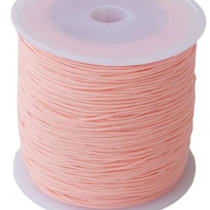 P Parla Paraşüt İpi, Bileklik-Kolye örgü ipi 1 mm 50 metre Somon 12'li