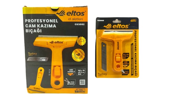 Eltos Cks-002 ( Profesyonel & Oynar Başlı ) Cam Kazıma & Buz Kazıyıcı Bıçak (plastik Sap & Yedek Bıçak)