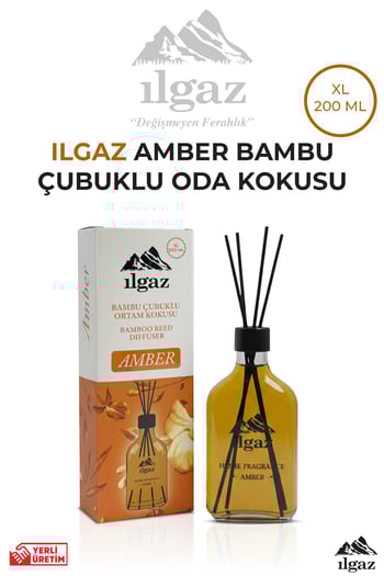 ILGAZ Amber Bambu Çubuklu Oda Kokusu 200 ML | XL Red Diffuser